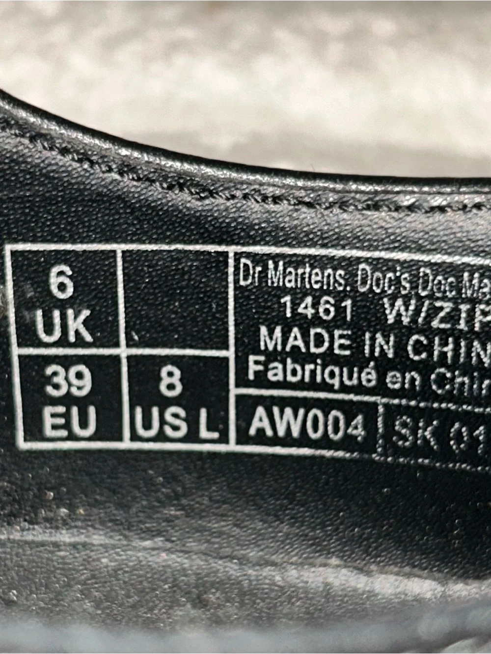 Dr. Martens black leather
